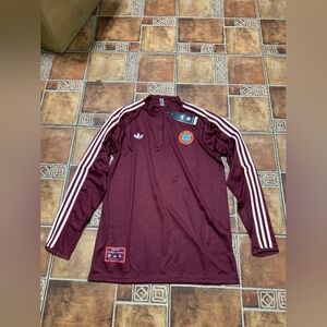 adidas Originals Bayern Munich 2025/26 Long Sleeve Quarter Zip Jacket Size M